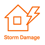 Storm damage roof repair icon for Central Florida roofing company