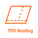TPO roofing membrane icon for commercial flat roofing in Central Florida